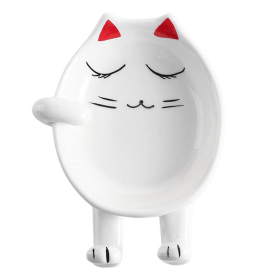 1pc Cat Spoon Rest; Ceramic Cute Spoon Holder Rest For Stove Top; Cat Kitchen Accessories; Stove Holder Utensil Spoon Rest For Kitchen Counter (style: Set B)