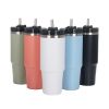 1pc Stainless Steel Vacuum Mug; Home; Office Or Car Vacuum Flask; Insulation Cup With Straw; Insulated Tumbler