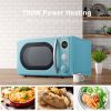 0.7 cu. ft. Retro Countertop Microwave Oven, 700 Watts, Blue, New