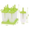 6Pcs Popsicle Molds Reusable Ice Cream DIY Ice Pop Maker Ice Bar Maker Plastic Popsicle Mold For Homemade Iced Snacks