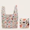 1pc Eco-Friendly Folding Square Shopping Bag; Portable Storage Bag 20.9"*14.96"