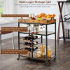 Kitchen And Living Room 3-Tier Food Stand Storage Shelf